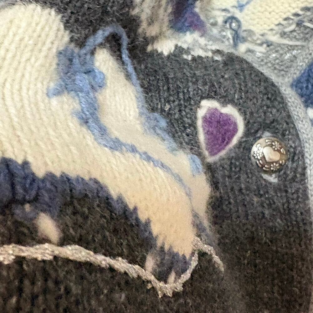VTG 90s Sweater Vest Christopher & Banks Embroidered Ice Skate Grannycore Sz S - Picture 6 of 7
